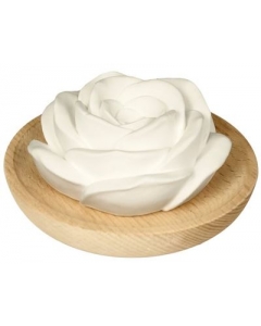 FARFALLA Duftstein Rose mit Holzteller