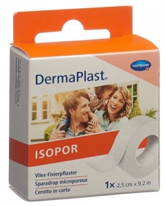 DERMAPLAST ISOPOR 2.5cmx9.2m Vlies weiss