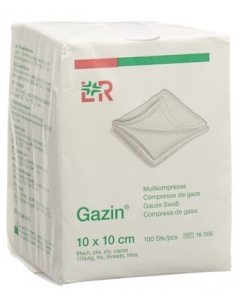 FLAWA GAZIN Faltkompr 10x10cm 8f unst 100 Stk