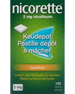 NICORETTE Freshfruit Kaudepots 2 mg 105 Stk