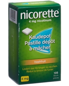 NICORETTE Freshfruit Kaudepots 4 mg 105 Stk