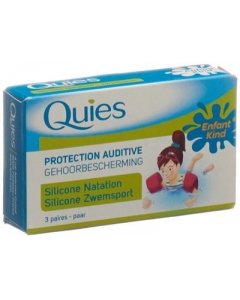 QUIES Wassergehörschutz Silikon Kinder 3 Paar