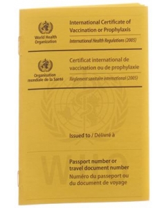 WHO Impfausweis international gelb