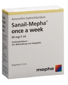 SANAIL Mepha once a week Nagellack 50 mg/ml 2.5 ml