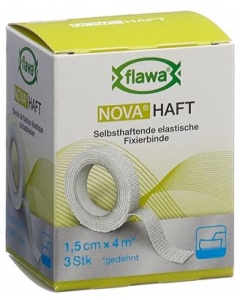 FLAWA NOVA Haft kohäsive Gazebinde 1.5cmx4m 3 Stk