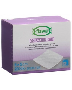 FLAWA Solvaline N Kompressen 5x5cm steril 20 Stk