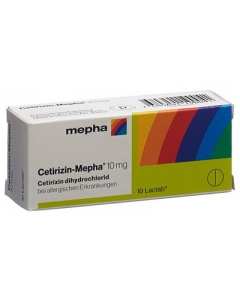 CETIRIZIN Mepha Lactab 10 mg 10 Stk