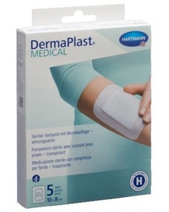 DERMAPLAST Medical Vliesverband 10x8cm 5 Stk