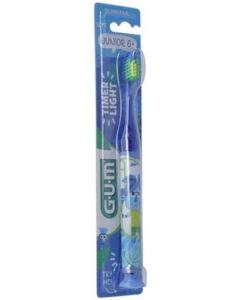 GUM Junior 6+ Timer Light Zahnbürst blau